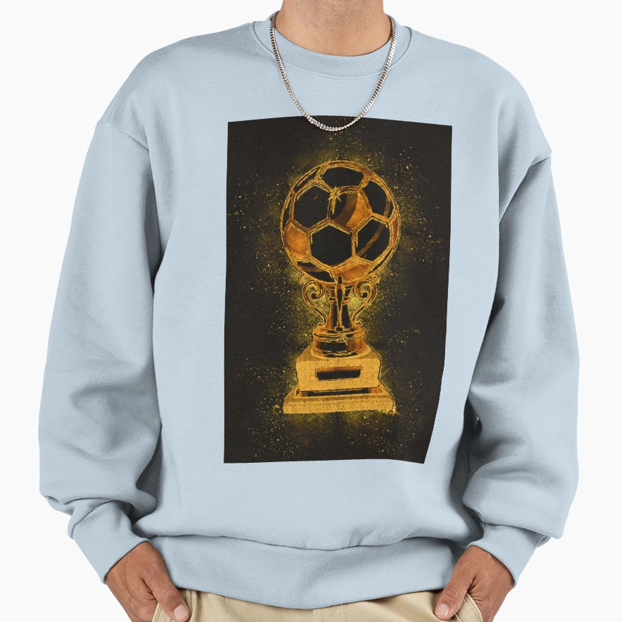 Gold Abstract Football Trophy Sweatshirt - Casual Everyday Wear Unisex - T-Shirt, Sweatshirt, Hoodie