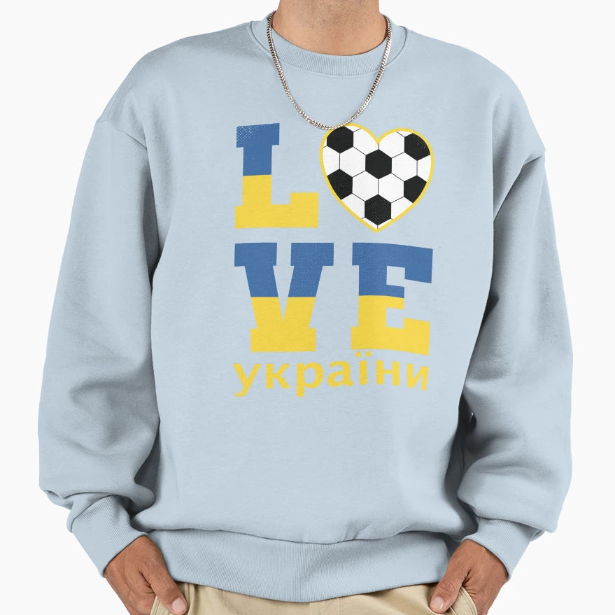 Love Ukraine Football Team Sweatshirt - Casual Everyday Wear for Adults - T-Shirt, Sweatshirt, Hoodie