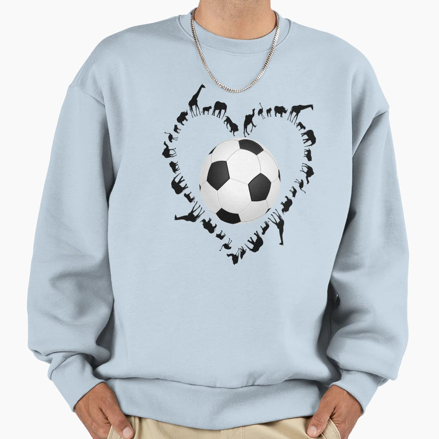 Soccer Heart Sweatshirt - Fun Novelty Design for Adults - T-Shirt, Sweatshirt, Hoodie