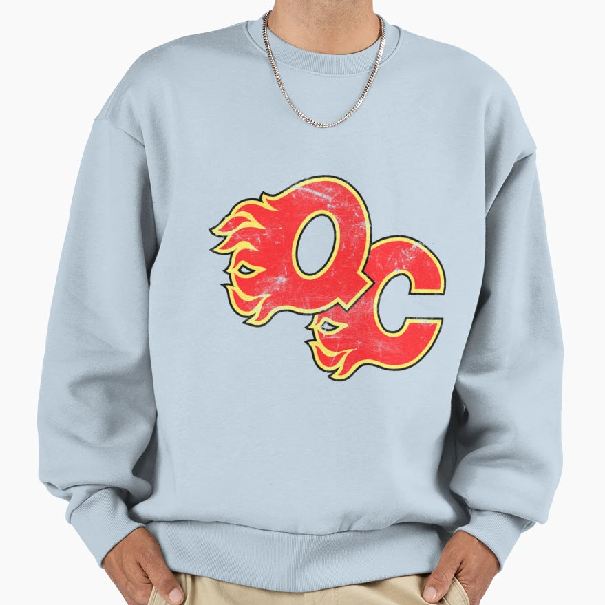 Ice Hockey T Shirtquad City Flames T-Shirt - Aesthetic Graphic Men Women - T-Shirt, Sweatshirt, Hoodie