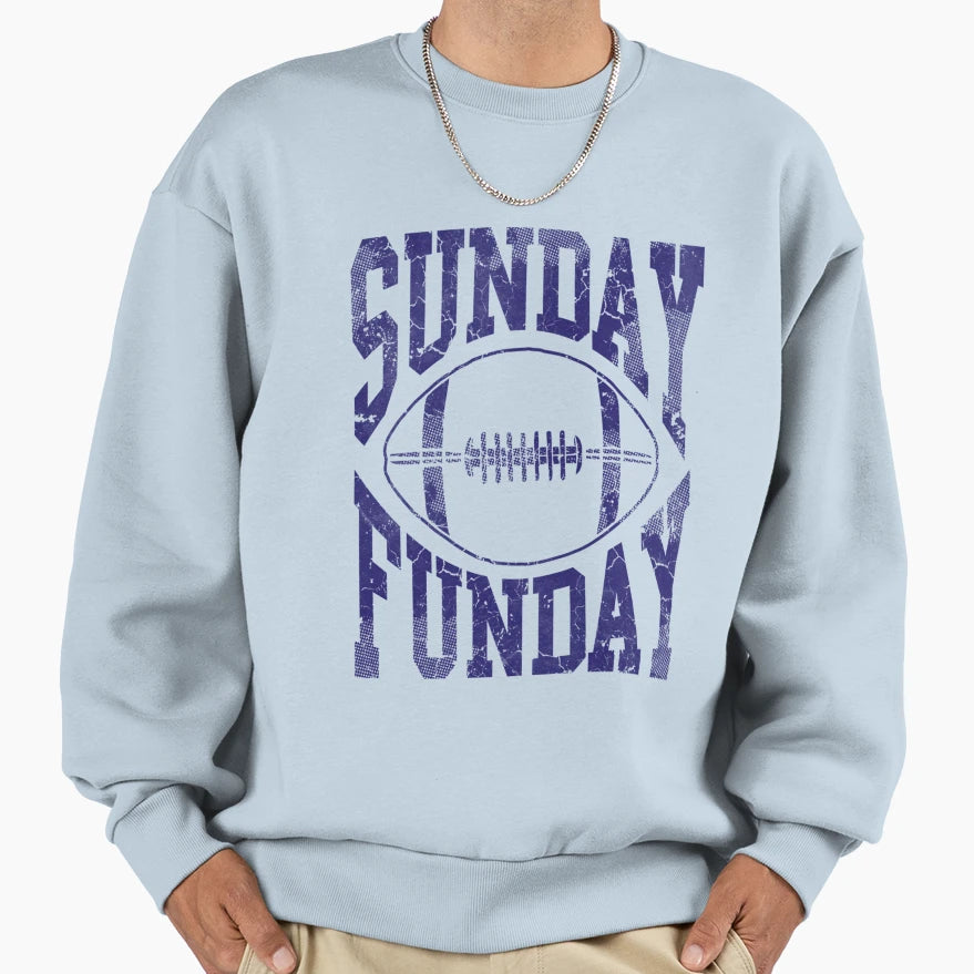 Sunday Funday Football Sweatshirt - Unique Graphic Men Women - T-Shirt, Sweatshirt, Hoodie