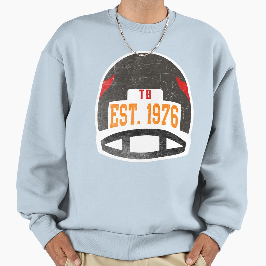 Tampa Bay Throwback Football Sweatshirt - Aesthetic Graphic Men Women - T-Shirt, Sweatshirt, Hoodie