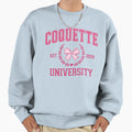 Coquette University Coquette Bow Sweatshirt - Streetwear Style for Adults - T-Shirt, Sweatshirt, Hoodie