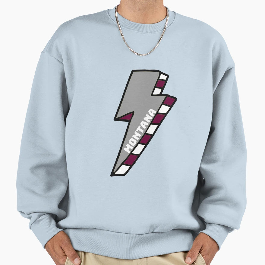 University Montana Lightning Bolt Sweatshirt - Trendy Graphic for Adults - T-Shirt, Sweatshirt, Hoodie