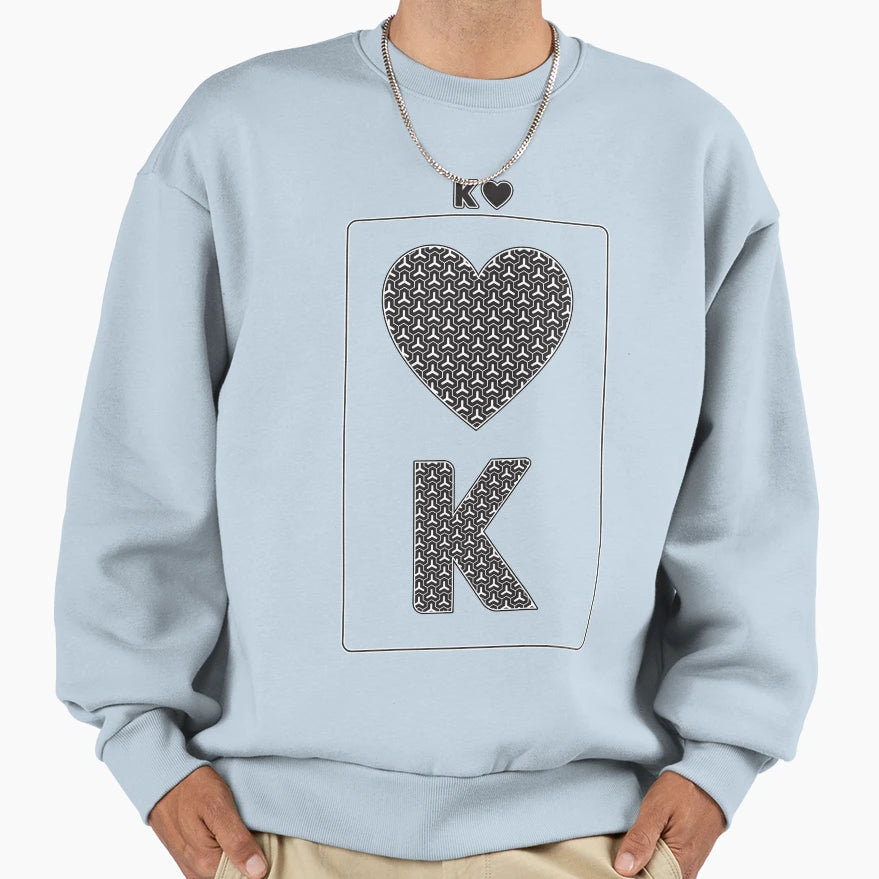 King Heart Card Sweatshirt - Graphic Print for Adults - T-Shirt, Sweatshirt, Hoodie