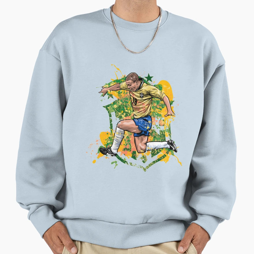 Ronaldo Nazario De Lima Fenomeno Sweatshirt - Aesthetic Graphic for Adults - T-Shirt, Sweatshirt, Hoodie