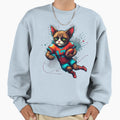 Grumpy Persian Cat Playing American Sweatshirt - Graphic Print for Adults - T-Shirt, Sweatshirt, Hoodie