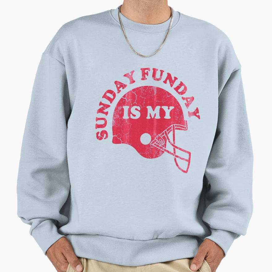 Sunday Is My Funday Football Sweatshirt - Trendy Graphic Men Women - T-Shirt, Sweatshirt, Hoodie