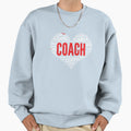 Coach Heart Shape Word Cloud Sweatshirt - Minimalist Print for Adults - T-Shirt, Sweatshirt, Hoodie