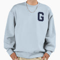 Navy Blue Letter G Initial Sweatshirt - Casual Everyday Wear Men Women - T-Shirt, Sweatshirt, Hoodie