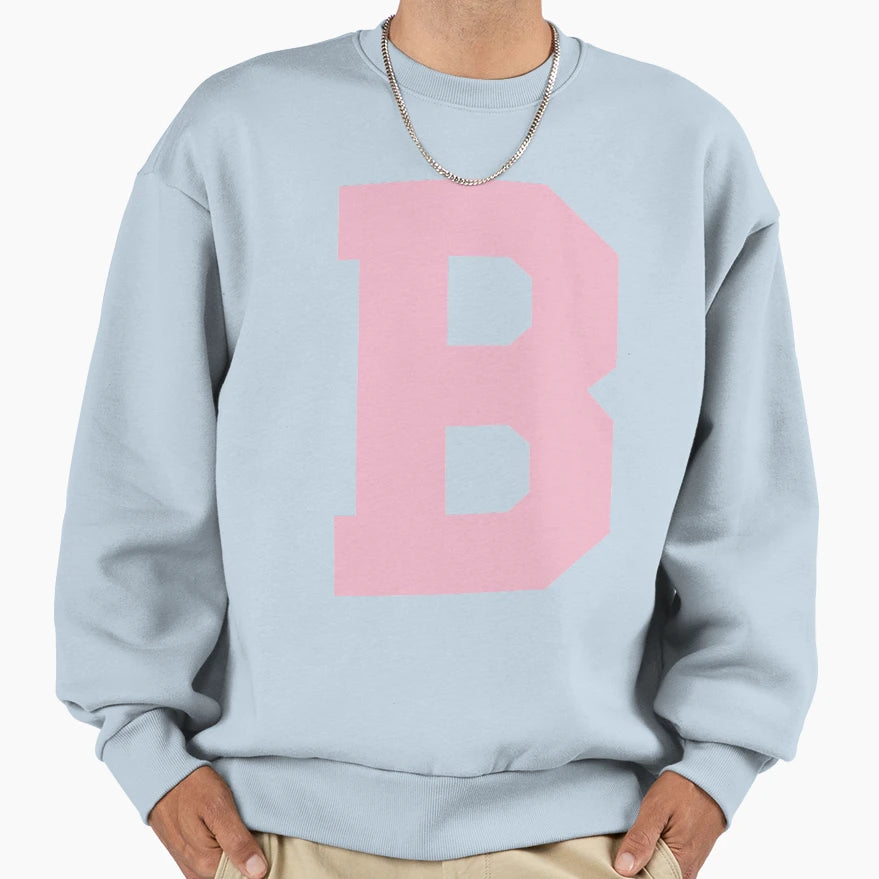 Alphabet Rose B Sports Letter B Sweatshirt - Streetwear Style for Adults - T-Shirt, Sweatshirt, Hoodie
