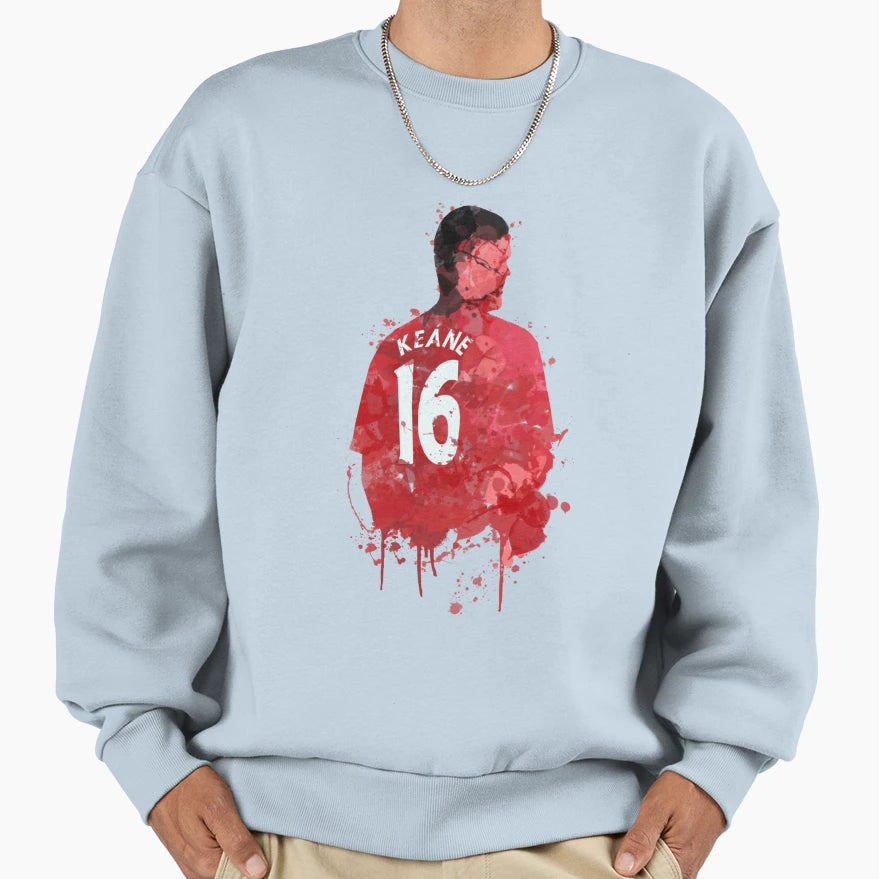 Roy Keane Manchester United Legend Sweatshirt - Custom Art Print Unisex - T-Shirt, Sweatshirt, Hoodie