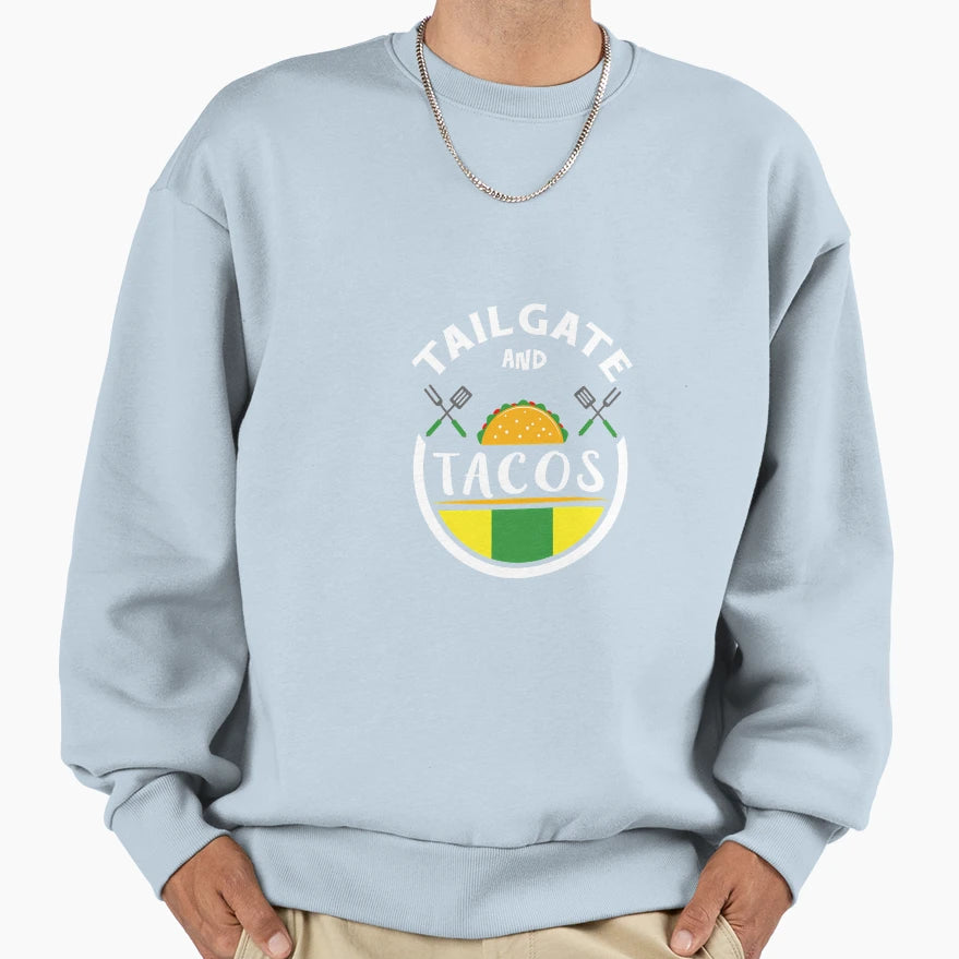 Tailgate And Tacos Sweatshirt - Minimalist Print for Adults - T-Shirt, Sweatshirt, Hoodie