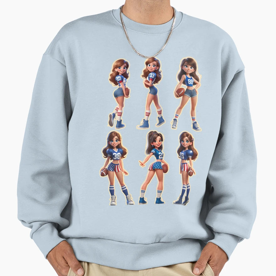 Cheerleading Uniforms Cheerleader Sweatshirt - Aesthetic Graphic for Adults - T-Shirt, Sweatshirt, Hoodie