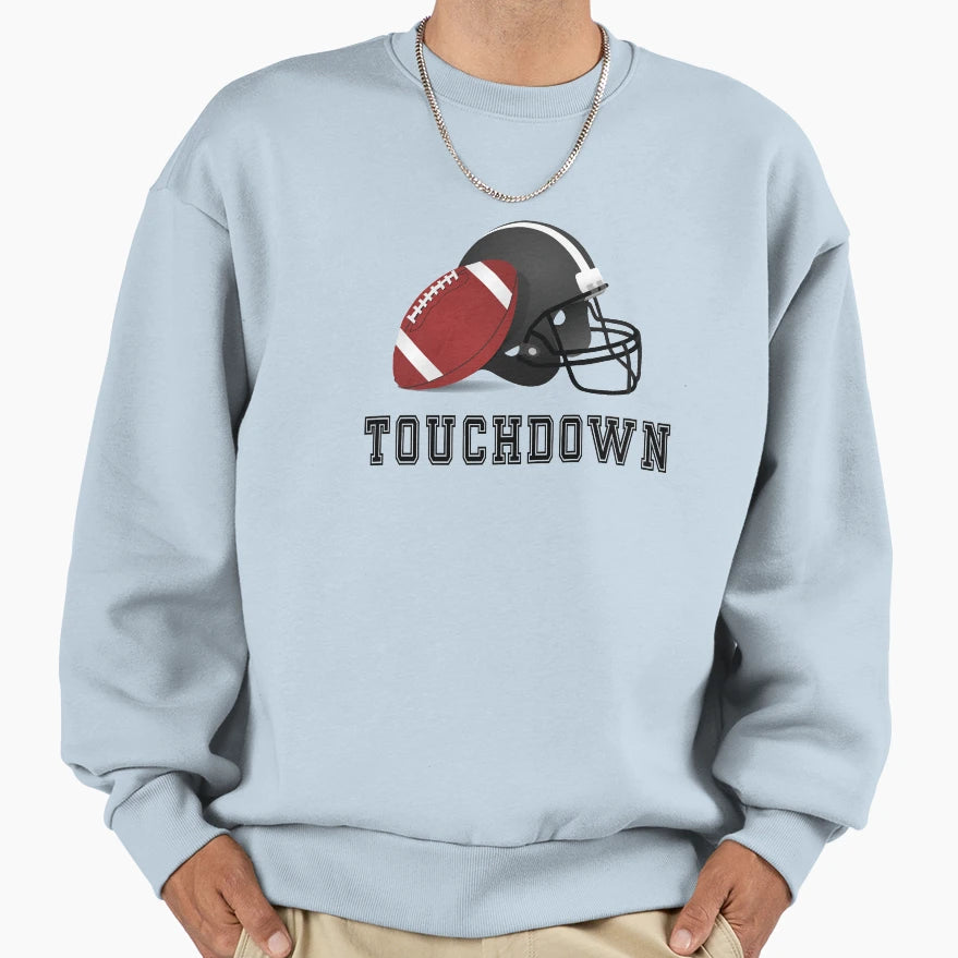 Touchdown Football Football Helmet Sweatshirt - Trendy Graphic Men Women - T-Shirt, Sweatshirt, Hoodie
