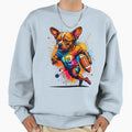 Pitbull Dog Playing American Sweatshirt - Aesthetic Graphic for Adults - T-Shirt, Sweatshirt, Hoodie