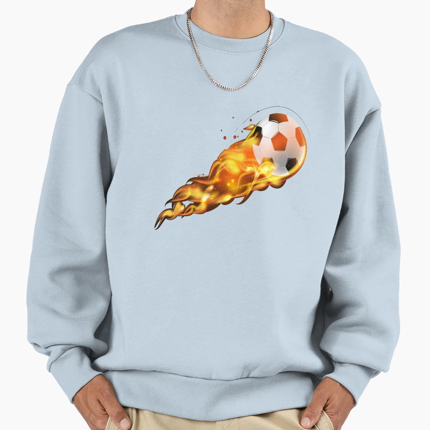 Fudbal Soccer Ball Fire Sweatshirt - Graphic Print Unisex - T-Shirt, Sweatshirt, Hoodie