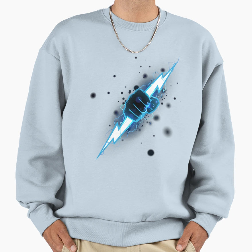 Lightning Lightning Power Electricity Sweatshirt - Custom Art Print Unisex - T-Shirt, Sweatshirt, Hoodie