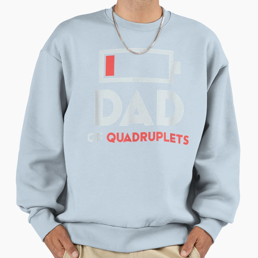 Mens Dad Quadruplets Funny Fathers T-Shirt - Aesthetic Graphic Men Women - T-Shirt, Sweatshirt, Hoodie