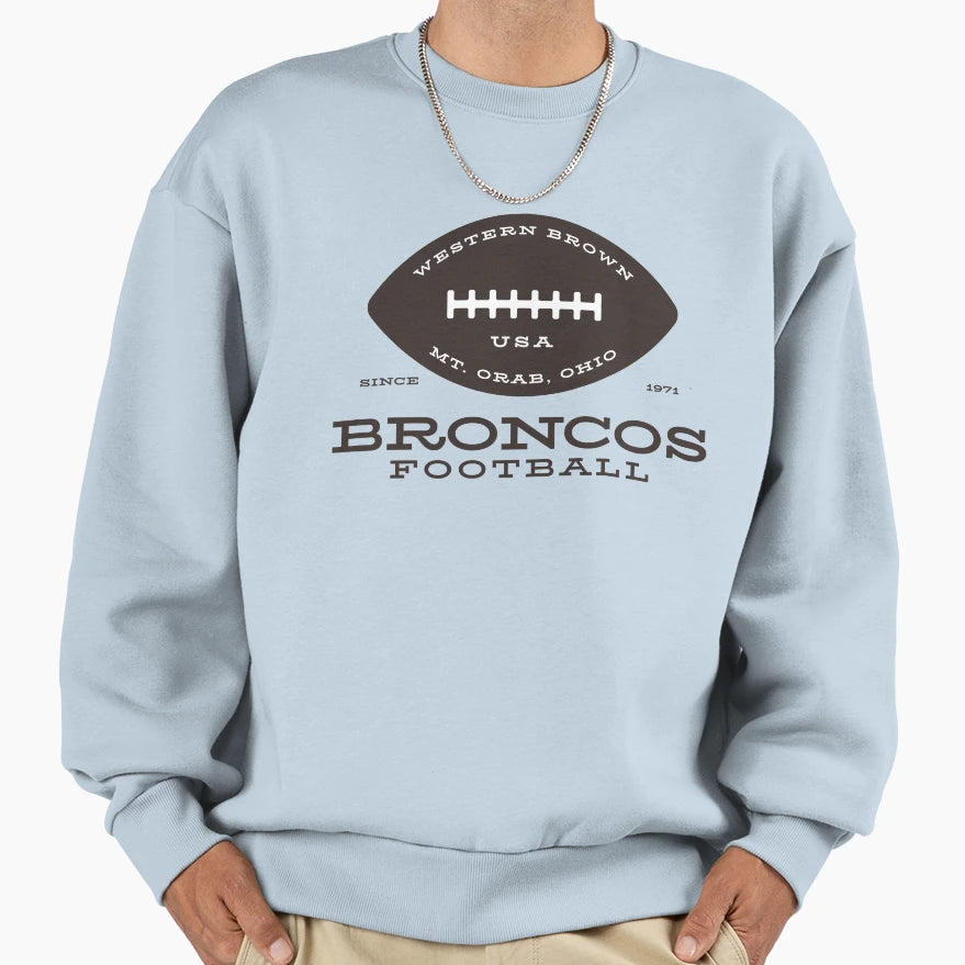 Football Brown Sweatshirt - Minimalist Print Men Women - T-Shirt, Sweatshirt, Hoodie