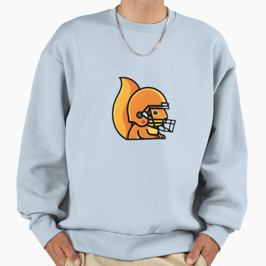 Squirrel Football Star Sweatshirt - Graphic Print Men Women - T-Shirt, Sweatshirt, Hoodie