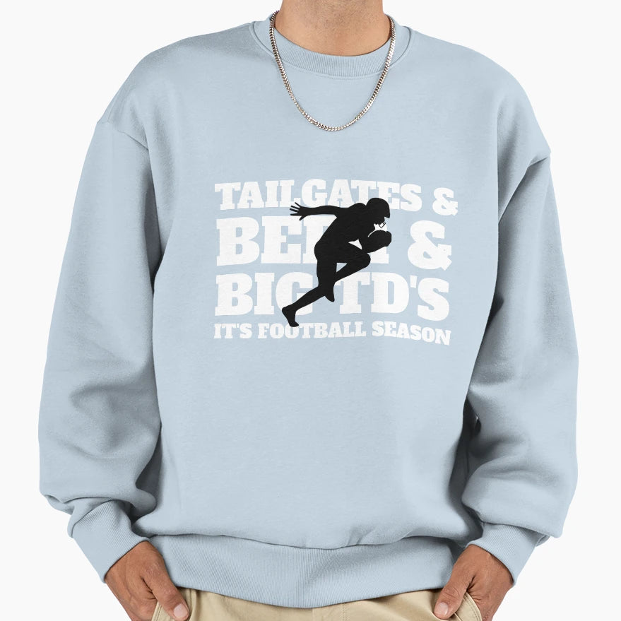 Football Tailgating And Big Tds Sweatshirt - Novelty Apparel Unisex - T-Shirt, Sweatshirt, Hoodie