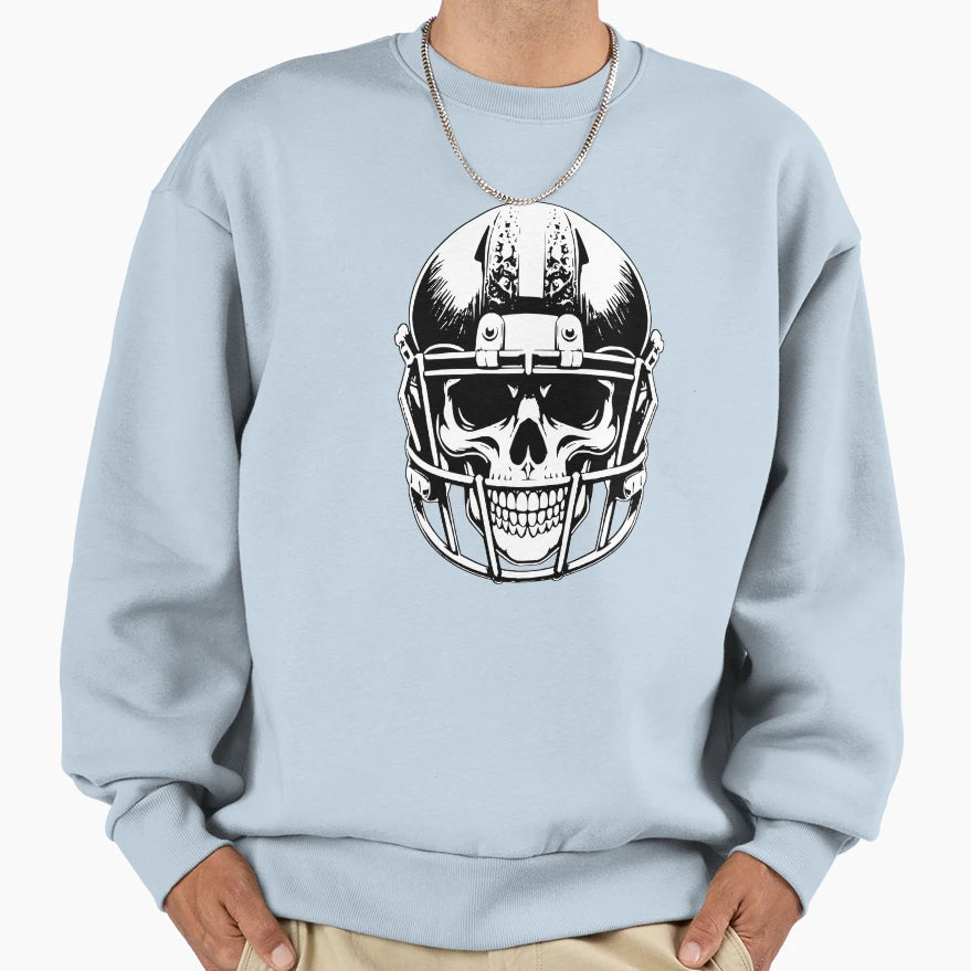 Football Helmet Skull Sweatshirt - Novelty Apparel Unisex - T-Shirt, Sweatshirt, Hoodie