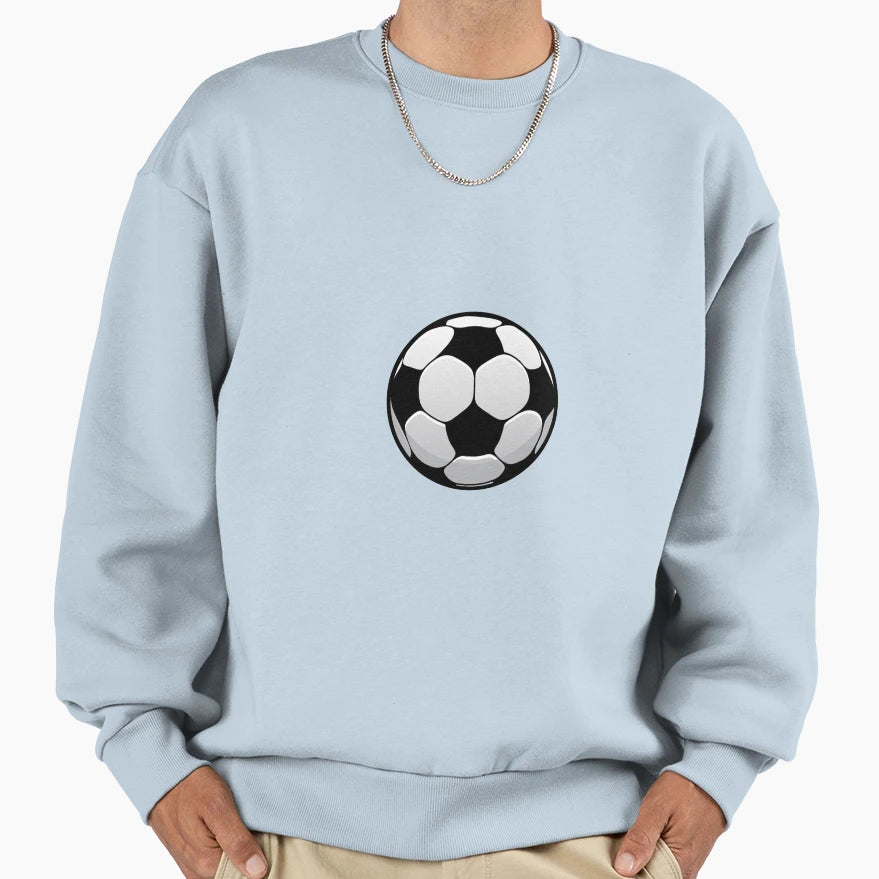 Black And White Soccer Ball Sweatshirt - Casual Everyday Wear Unisex - T-Shirt, Sweatshirt, Hoodie