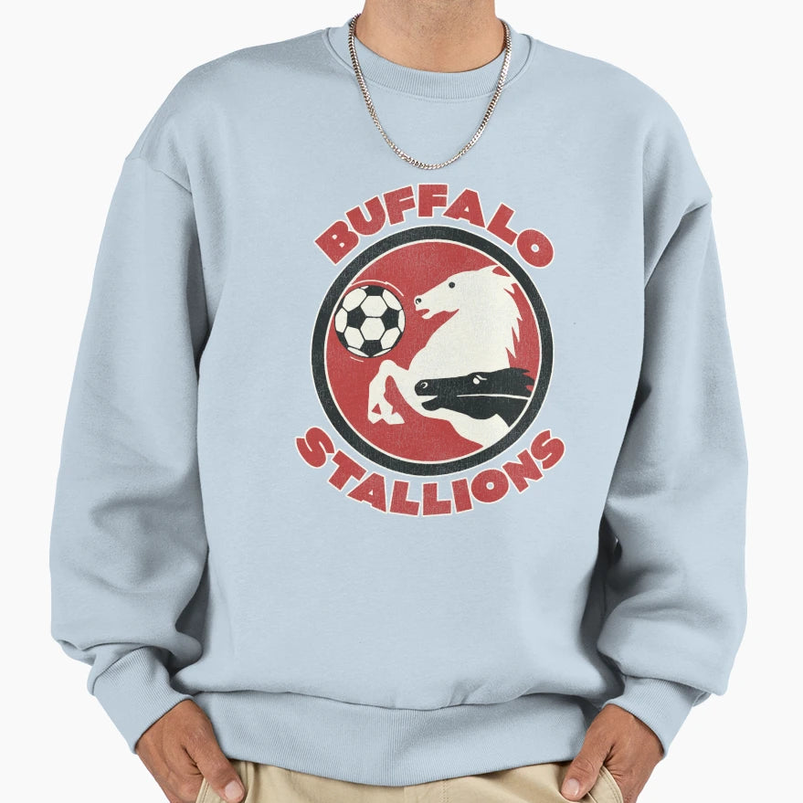Buffalo Stallions Defunct Soccer Sweatshirt - Custom Art Print Men Women - T-Shirt, Sweatshirt, Hoodie