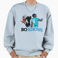 Bo Knows Playing Baseball Sweatshirt - Minimalist Print Unisex - T-Shirt, Sweatshirt, Hoodie