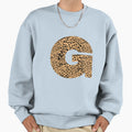Haute Leopard Letter G Initial Sweatshirt - Casual Everyday Wear Men Women - T-Shirt, Sweatshirt, Hoodie
