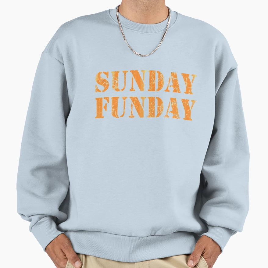 Sunday Funday Football Sweatshirt - Aesthetic Graphic Men Women - T-Shirt, Sweatshirt, Hoodie