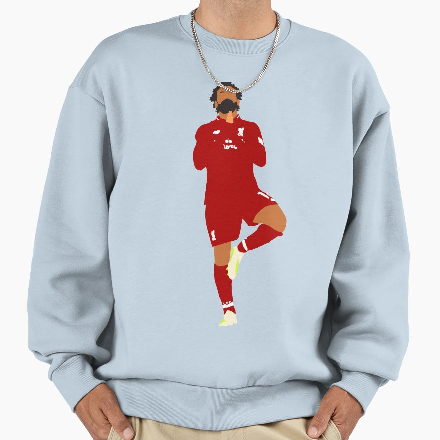 Mo Saleh Iconic Goal Celebration Sweatshirt - Custom Art Print for Adults - T-Shirt, Sweatshirt, Hoodie