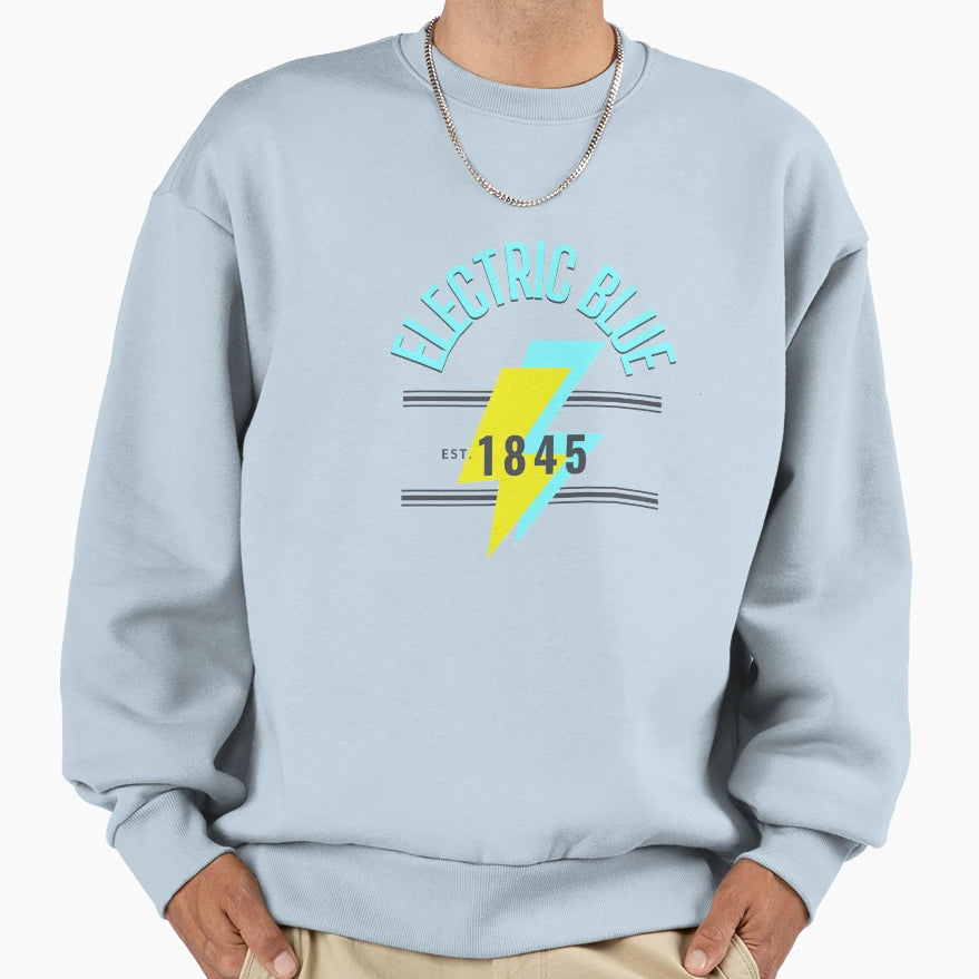 Electric Blue Established 1845 Sweatshirt - Trendy Graphic Unisex - T-Shirt, Sweatshirt, Hoodie