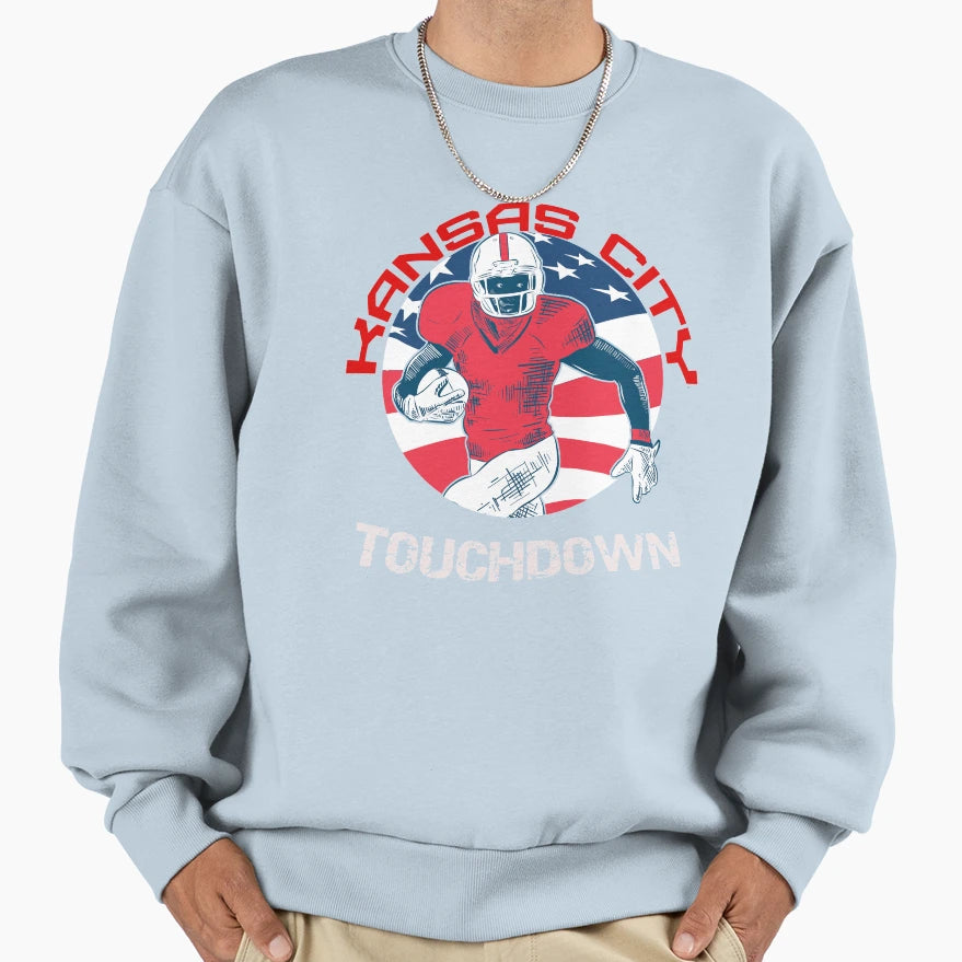 Kansas City Touchdown Football T-Shirt - Trendy Graphic Unisex - T-Shirt, Sweatshirt, Hoodie