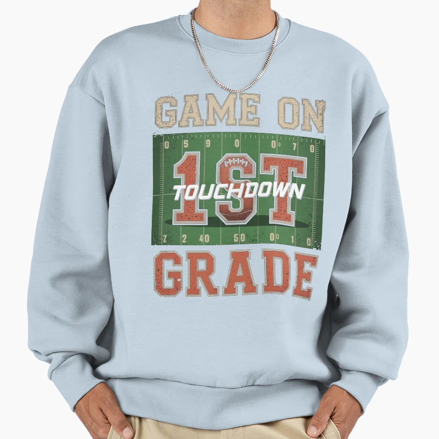 1St Grade Football Back To School Sweatshirt - Fun Novelty Design Unisex - T-Shirt, Sweatshirt, Hoodie