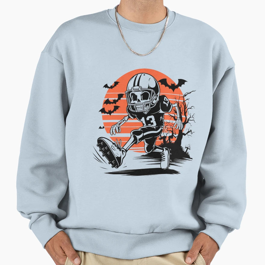 American Football Skeleton Sweatshirt - Casual Everyday Wear Men Women - T-Shirt, Sweatshirt, Hoodie