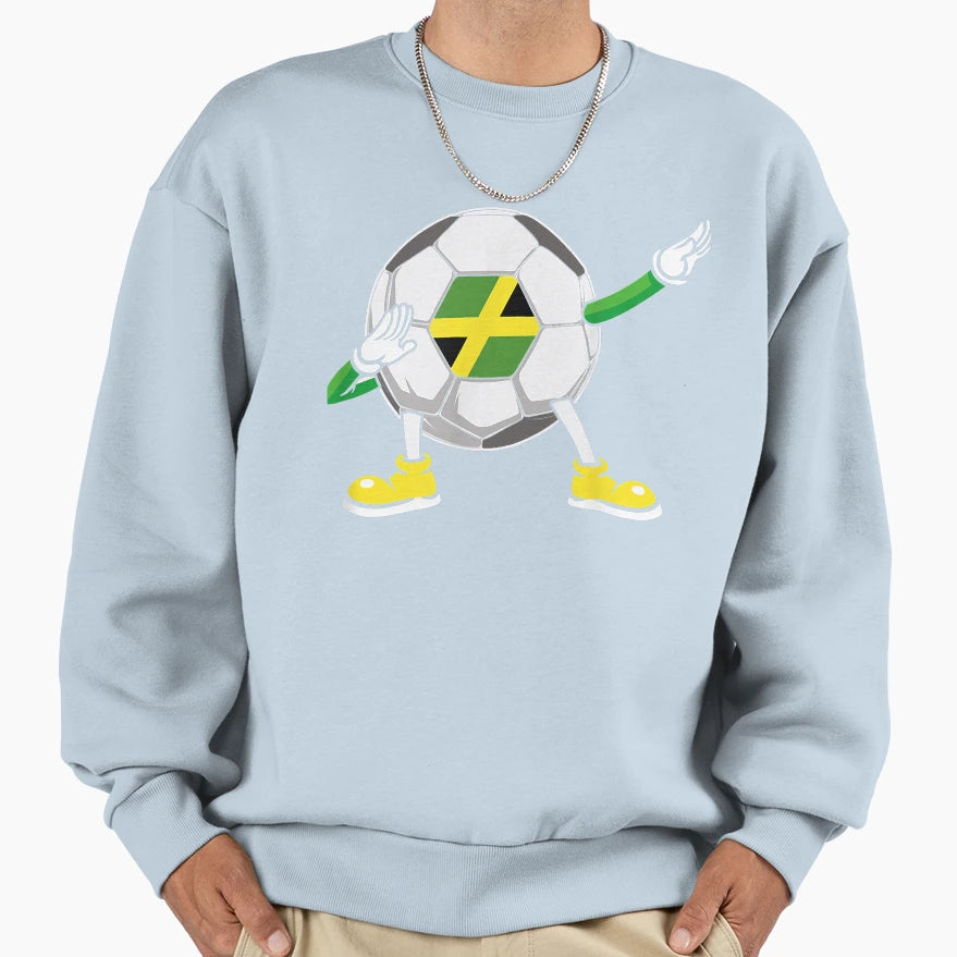 Jamaica Soccer Fan Dabbing Football T-Shirt - Trendy Graphic Unisex - T-Shirt, Sweatshirt, Hoodie