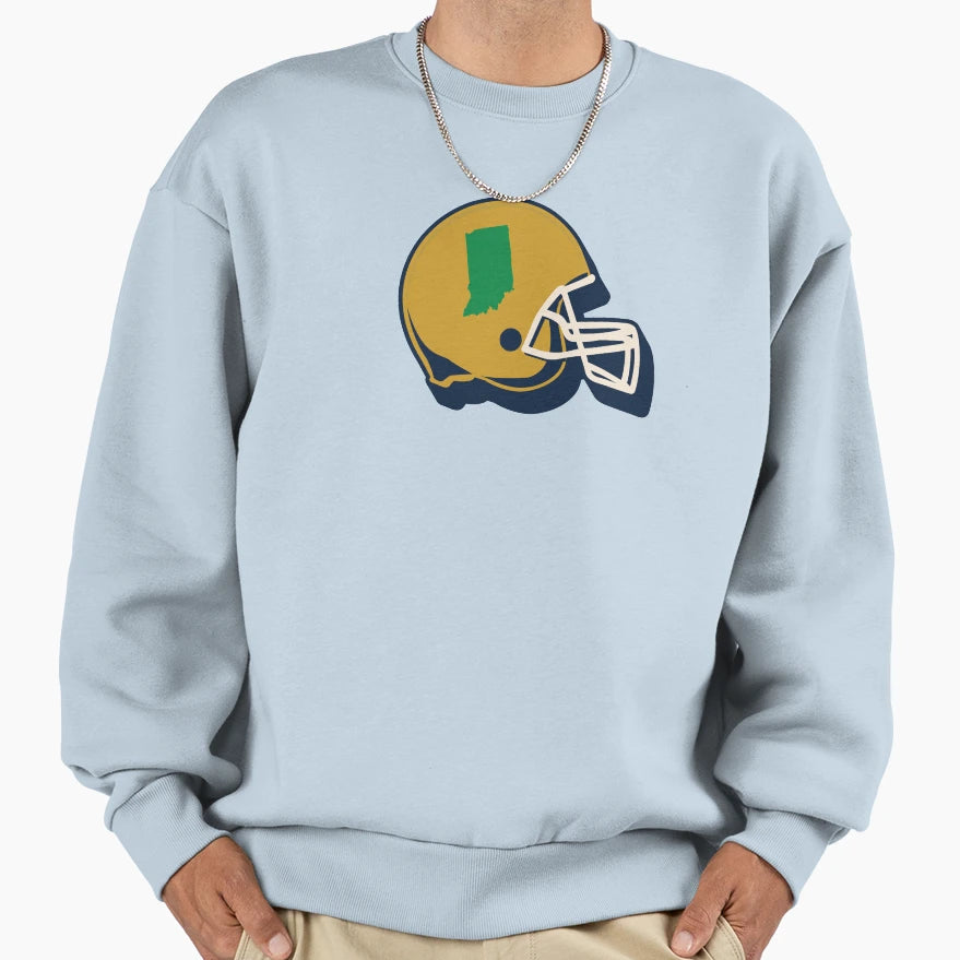 Indiana State Outline Football Sweatshirt - Unique Graphic for Adults - T-Shirt, Sweatshirt, Hoodie