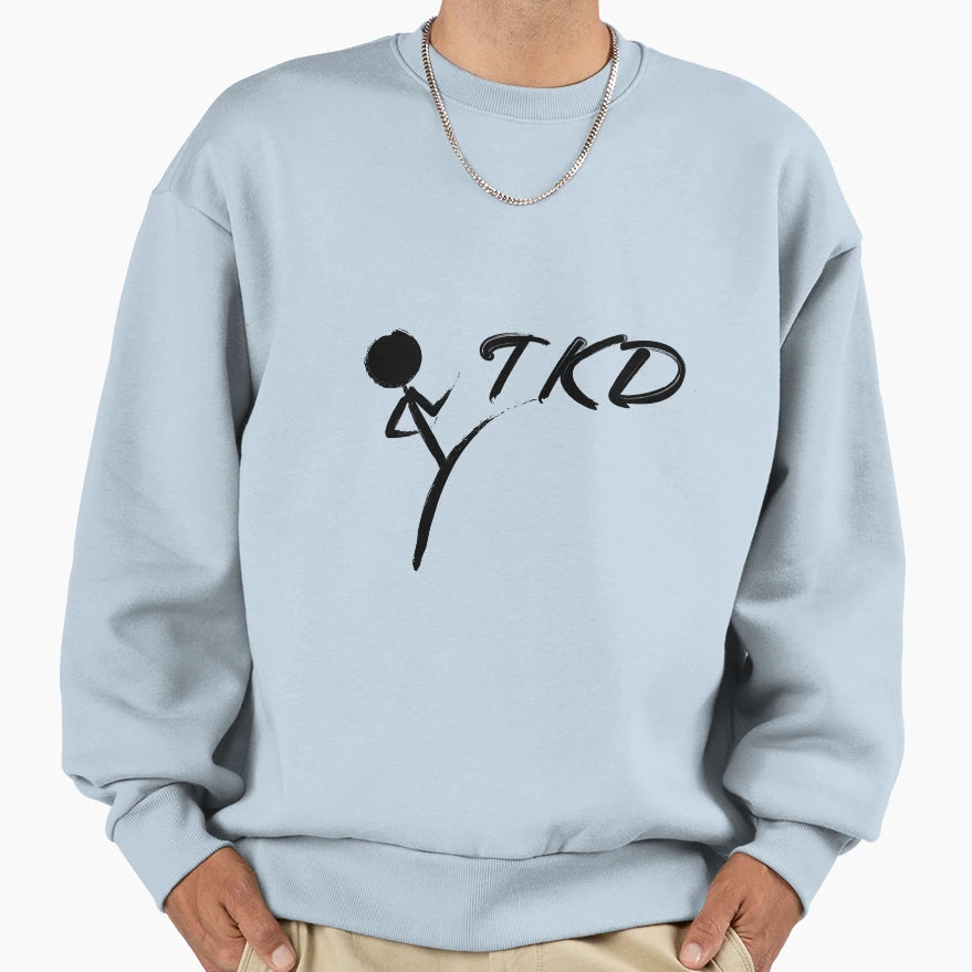 Brushed Tkd Logo Taekwondo Sweatshirt - Aesthetic Graphic for Adults - T-Shirt, Sweatshirt, Hoodie