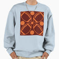 Football Maroon And Orange Sweatshirt - Fun Novelty Design for Adults - T-Shirt, Sweatshirt, Hoodie