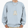 Letter Patch Sweatshirt - Streetwear Style for Adults - T-Shirt, Sweatshirt, Hoodie