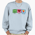 Peace Love Ballooning Hot Air Sweatshirt - Fun Novelty Design Unisex - T-Shirt, Sweatshirt, Hoodie