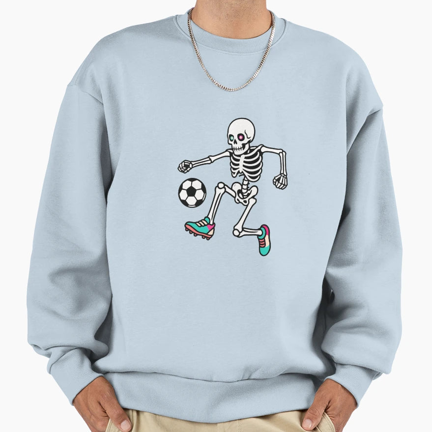 Skull Striker Mid Kick Colorful Sweatshirt - Streetwear Style for Adults - T-Shirt, Sweatshirt, Hoodie