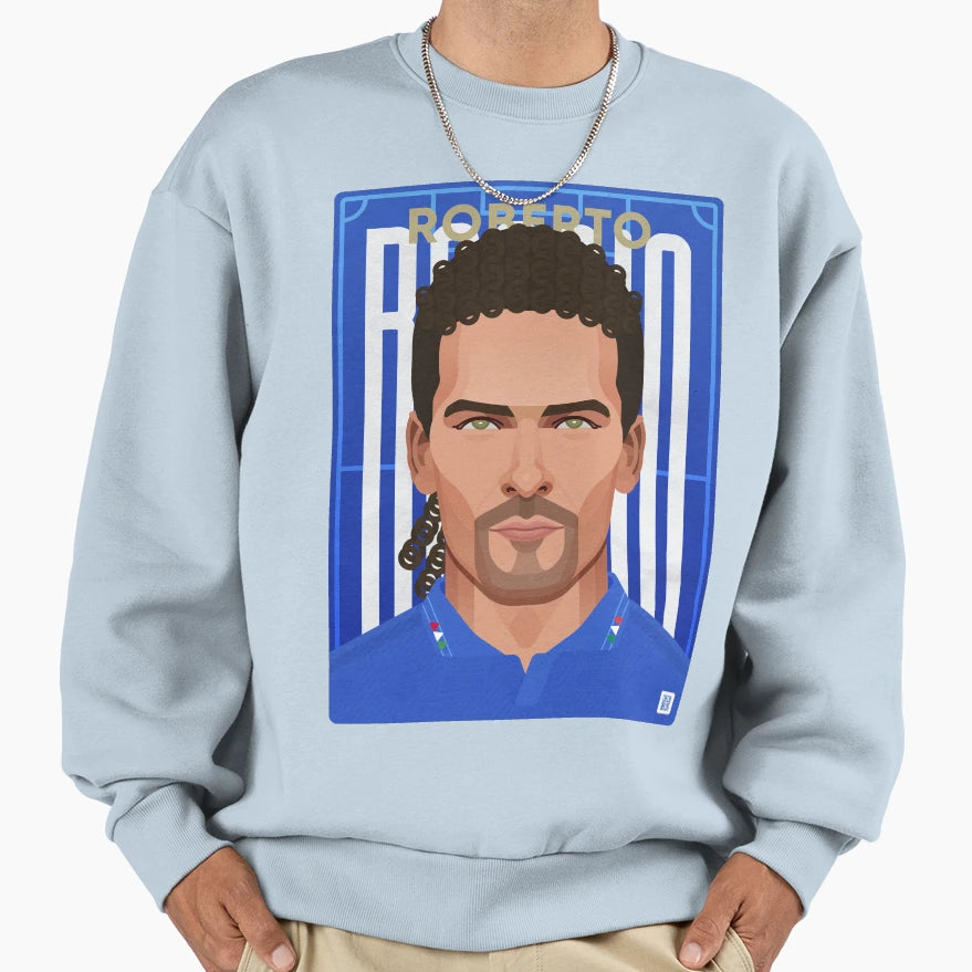Roberto Baggio Divine Sweatshirt - Minimalist Print for Adults - T-Shirt, Sweatshirt, Hoodie