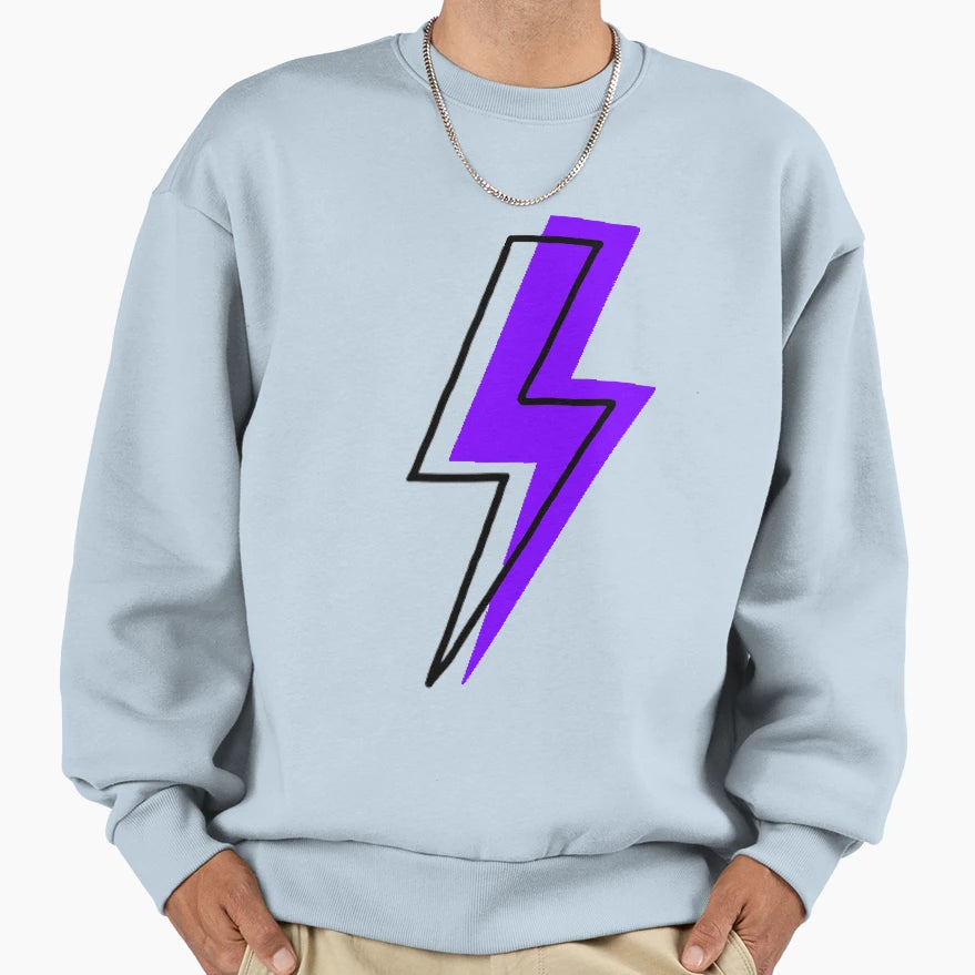 Bolt Out Purple Sweatshirt - Streetwear Style for Adults - T-Shirt, Sweatshirt, Hoodie