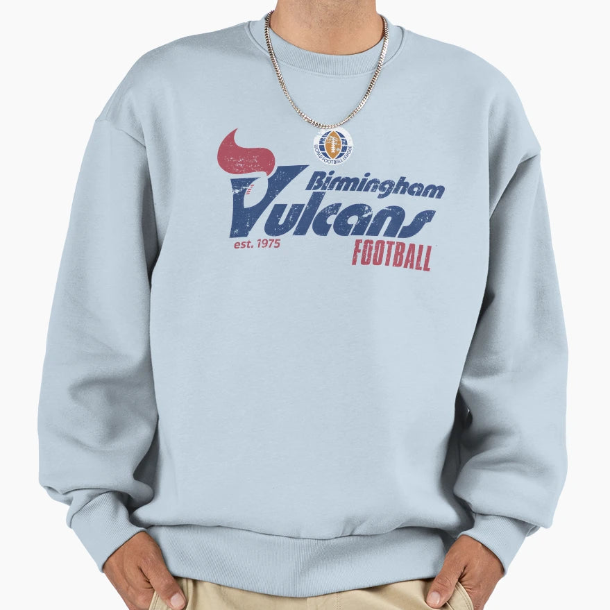 Distressed Birmingham Vulcans Sweatshirt - Novelty Apparel for Adults - T-Shirt, Sweatshirt, Hoodie