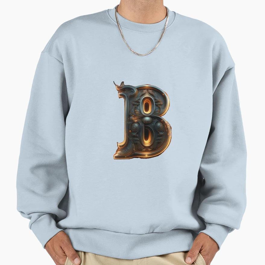 Letter B Sweatshirt - Trendy Graphic Men Women - T-Shirt, Sweatshirt, Hoodie