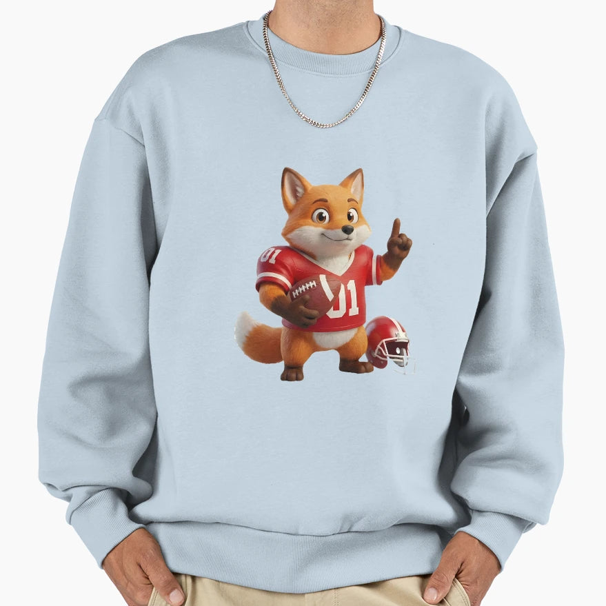 Foxy Football Champ 3D American Sweatshirt - Custom Art Print Men Women - T-Shirt, Sweatshirt, Hoodie