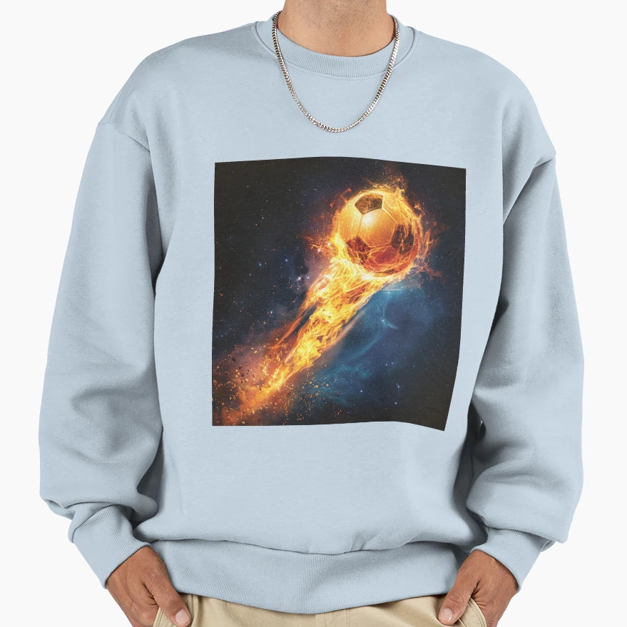 Blazing Celestial Goal Soccer Sweatshirt - Minimalist Print Men Women - T-Shirt, Sweatshirt, Hoodie